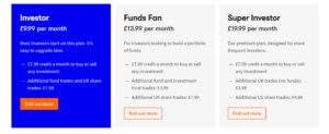 Interactive Investor subscription plans