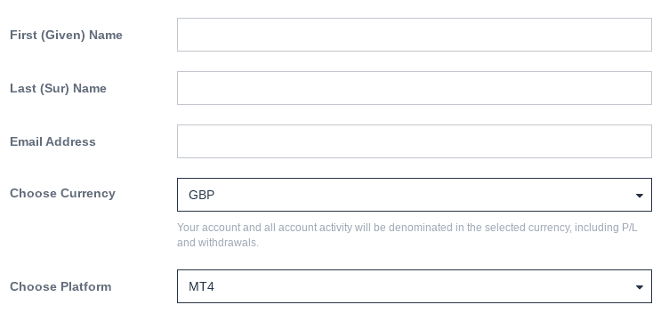 Open an account with FXCM