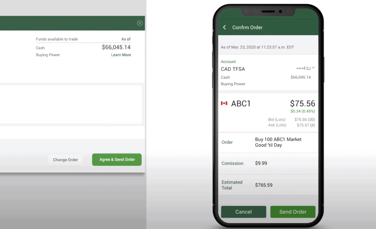 TD Direct buy shares