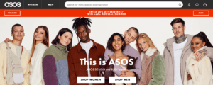 asos shares website