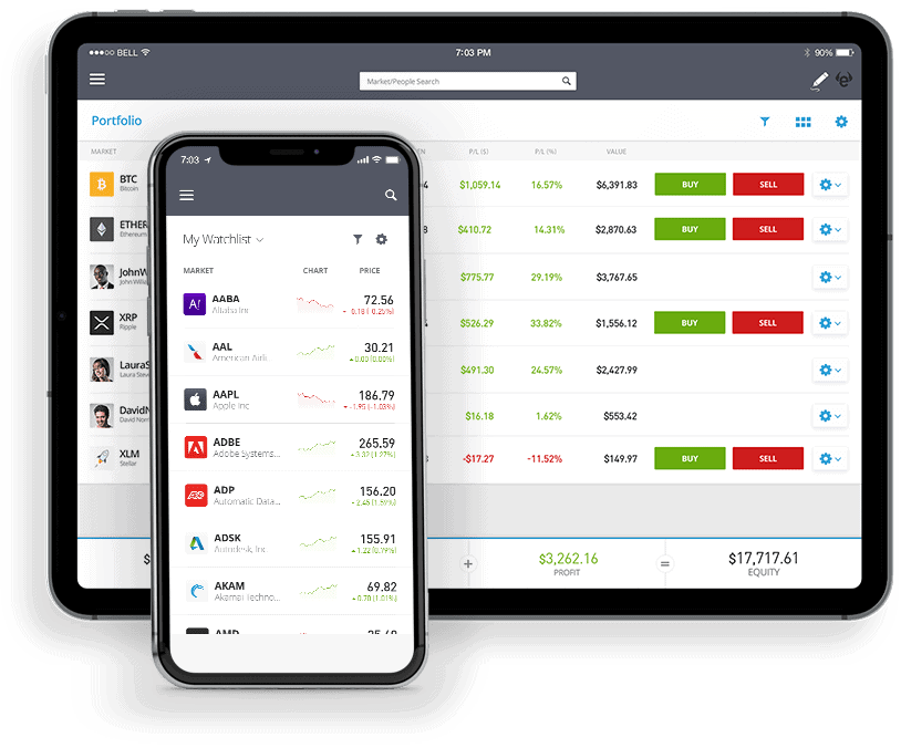 eToro stock app