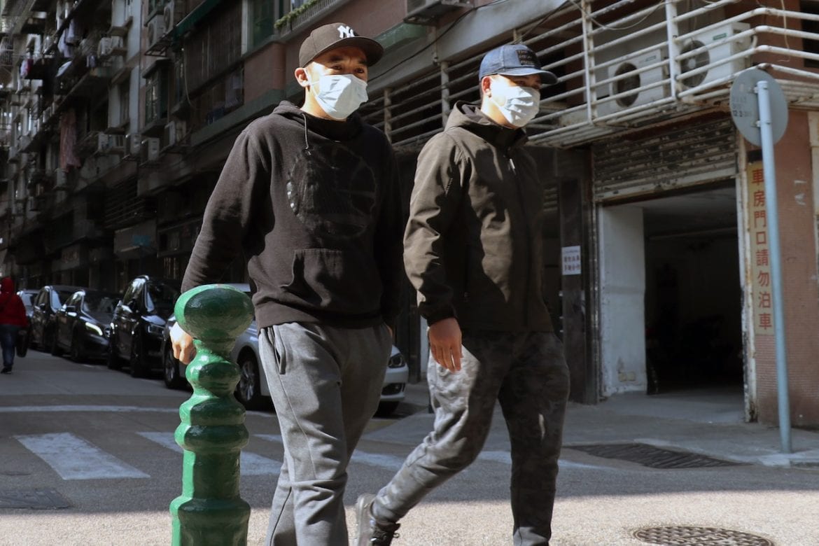 people wearing masks amid pandemic