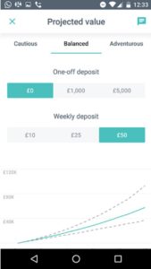 Moneybox app projected value