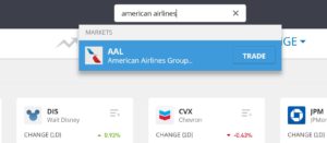 Buy American Airlines shares on eToro