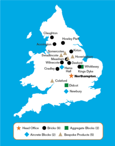 Map of Forterra Factory Locations