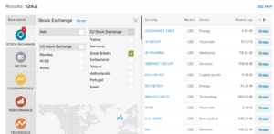 Fineco Bank Global Stock Screener roblox shares