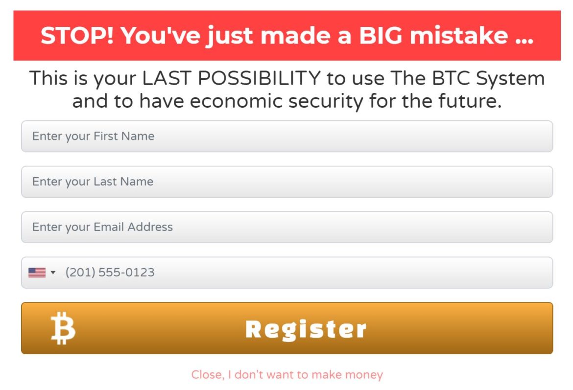 register a bitcoin account