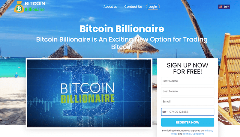 Bitcoin Billionaire Homepage