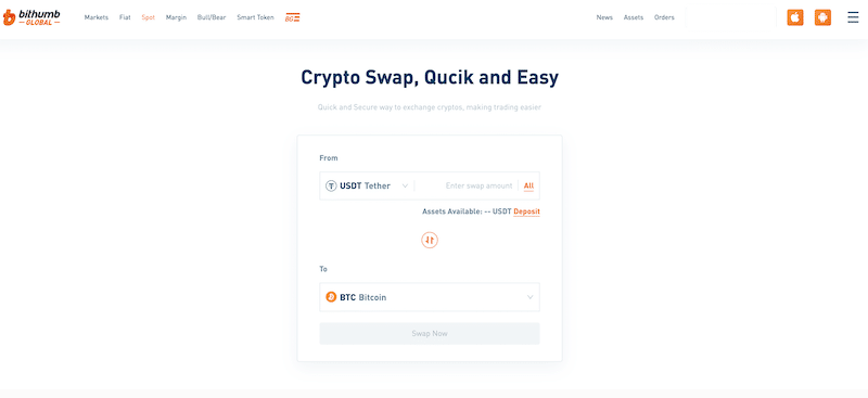 Swap cryptos bithumb