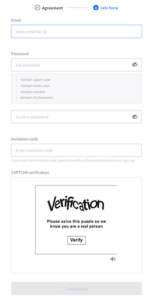 Coinone registration form
