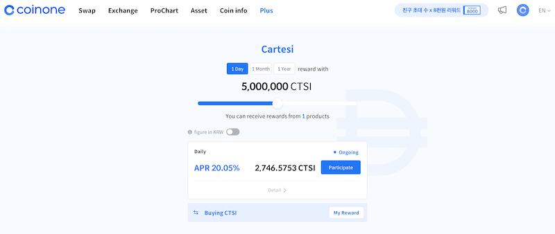 Coinone staking