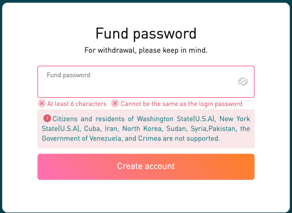 Gate.io fund paswsord