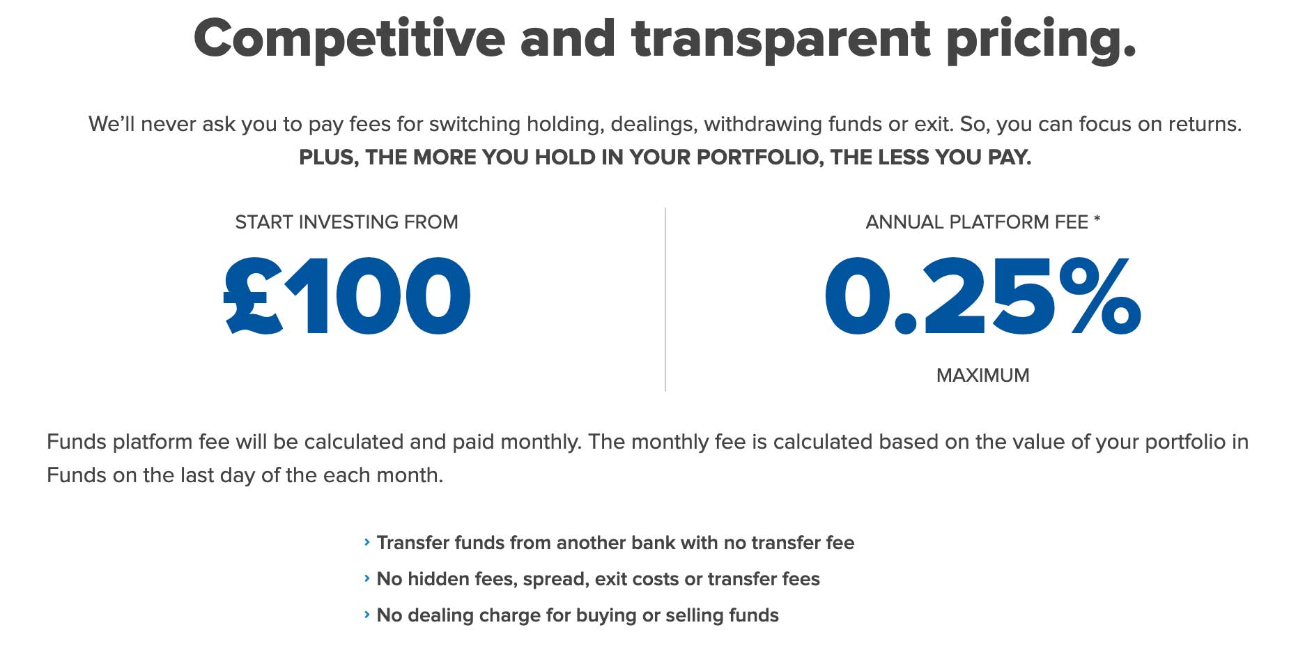fineco fund fees
