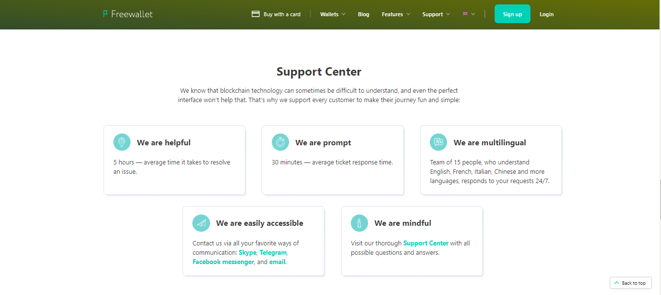 Neo wallet Customer Support