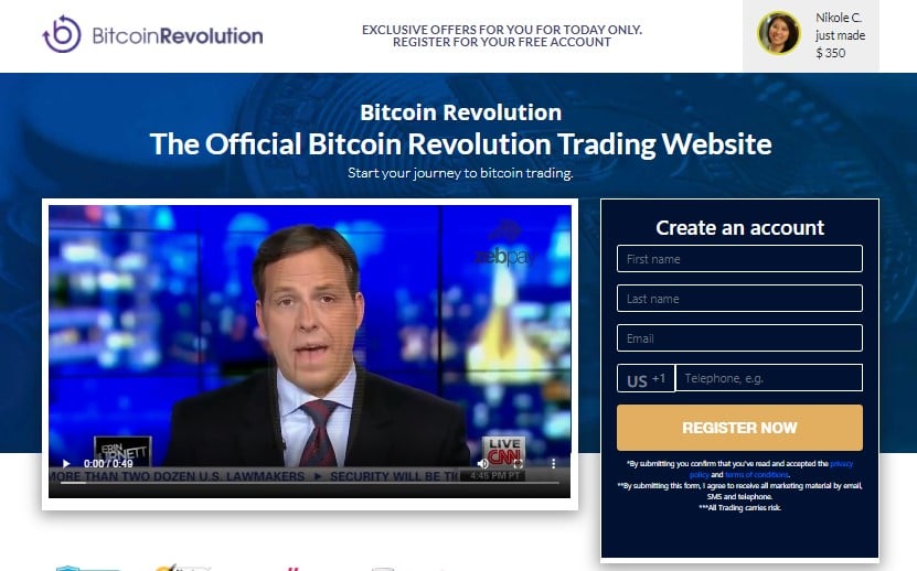 bitcoin-revolution homepage