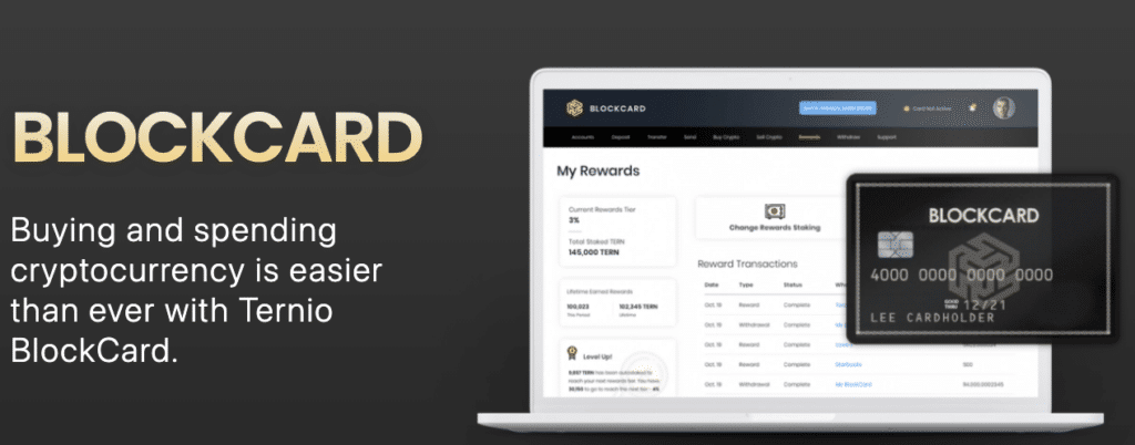 BlockCard homepage - crypto card review