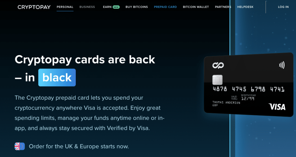 best crypto debut card uk