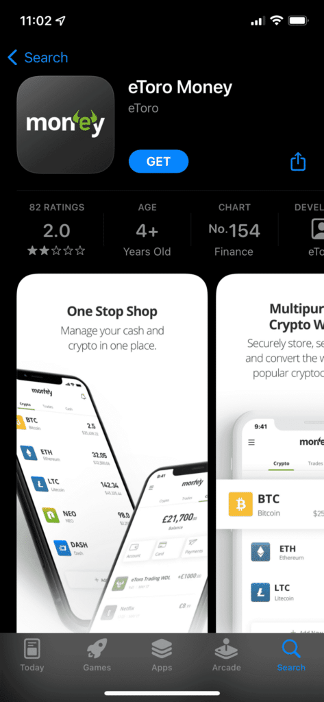 download eToro crypto wallet