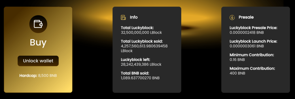 LuckyBlock pre-sale
