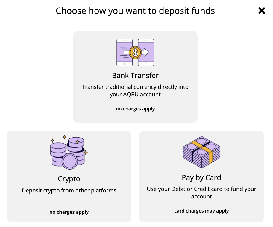 AQRU deposit