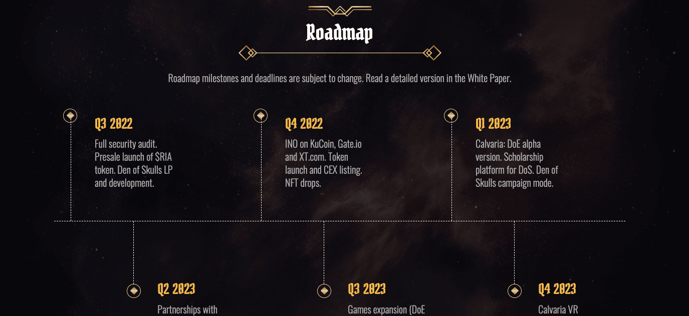 Calvaria Roadmap