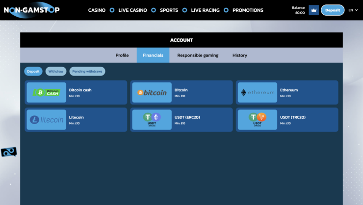 Non-Gamstop Casino Deposit