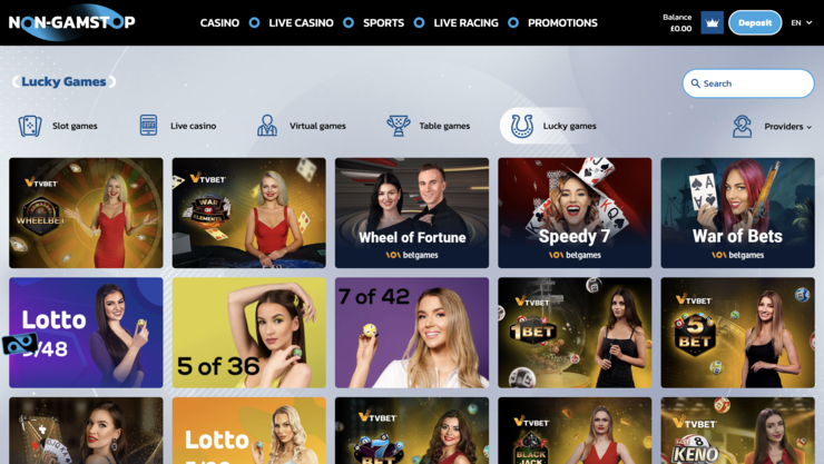 Non-Gamstop Casino Game Selection